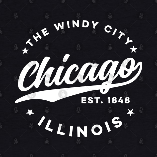 The Windy City Chicago (White Text) by DetourShirts